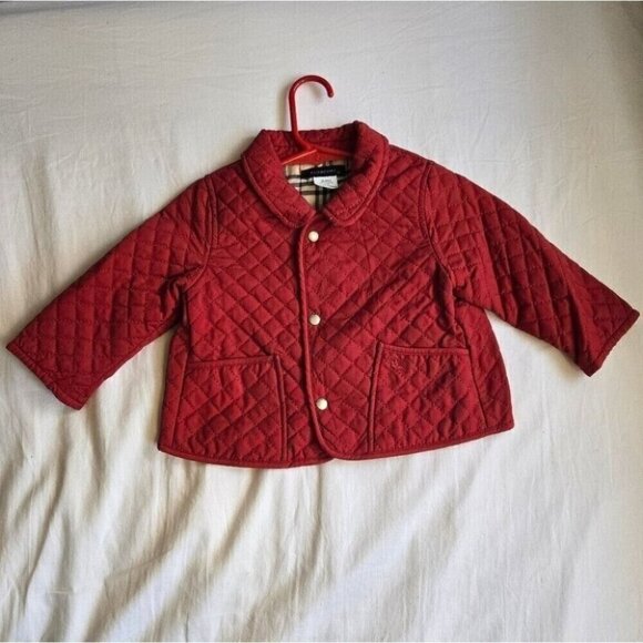 Burberry Red Quilted Kid's Jacket - Picture 1 of 6